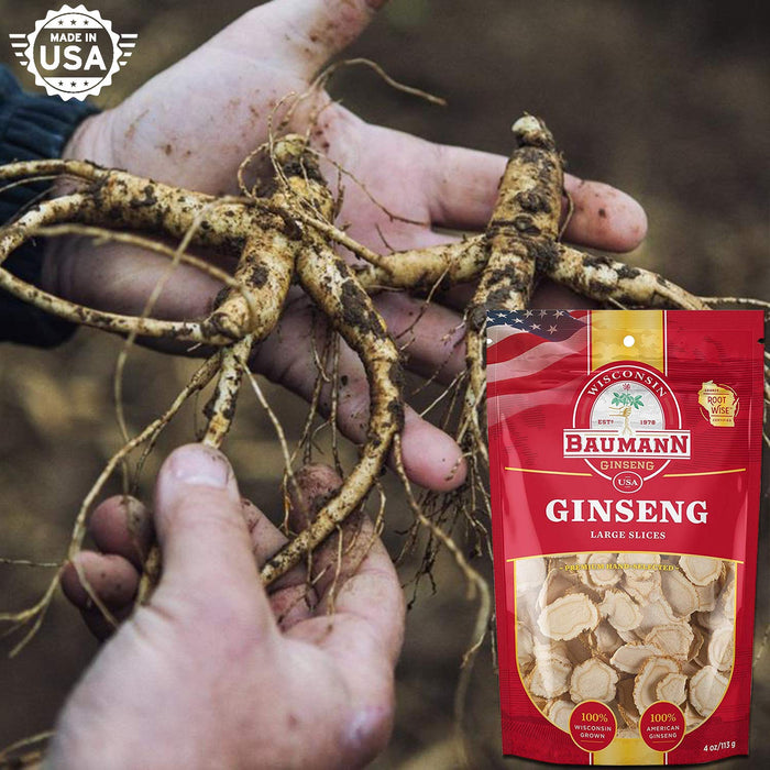 American Ginseng Slices | Baumann Wisconsin Ginseng