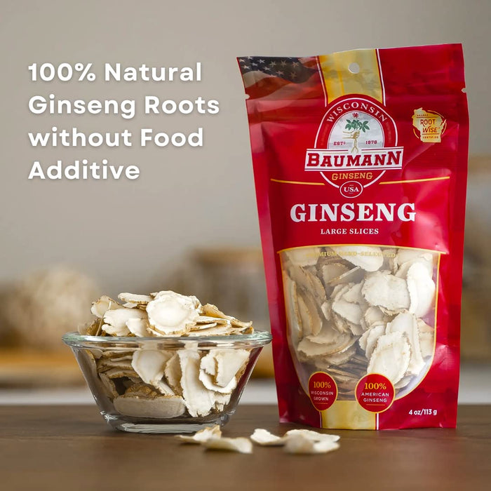 American Ginseng Slices | Baumann Wisconsin Ginseng