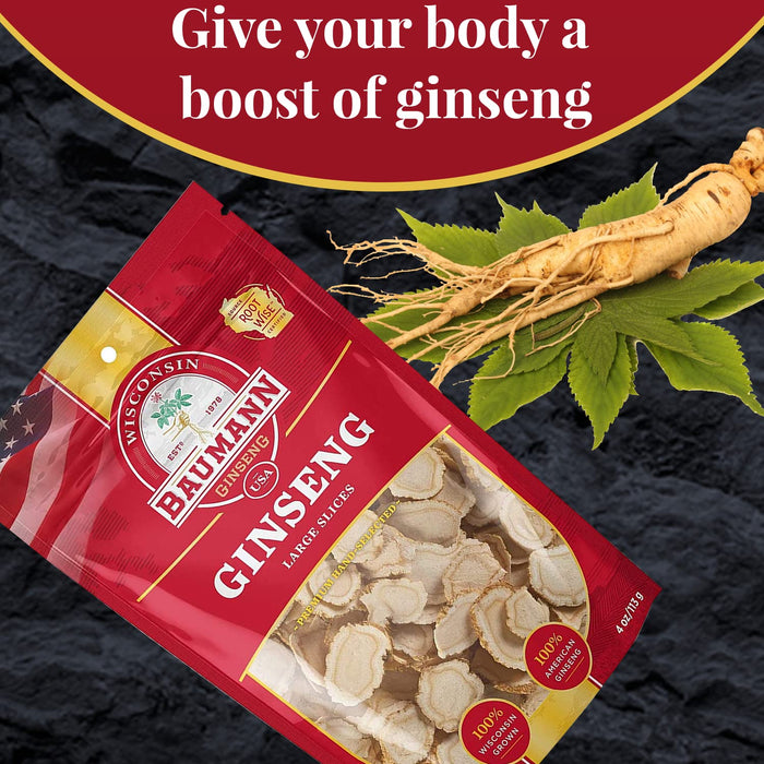 American Ginseng Slices | Baumann Wisconsin Ginseng